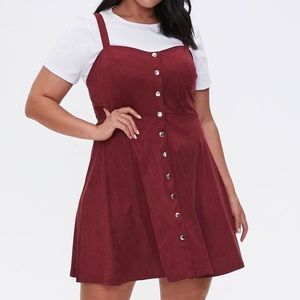 Forever 21 Pinafore Velvet Dress